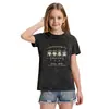 Camiseta de Verano Lavada Vintage de Manga Corta Estilo Americano Más Vendida para Niñas, Ropa Infantil, Marca de Moda, Top Casual Cómodo de Algodón Puro