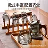 Taza de té para reunión en casa Juego de té Kung Fu traje Vidrio resistente al calor Mesa de té simple Juego de té para oficina Tetera con filtro