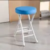Sillas plegables al por mayor con respaldo, sillas de comedor para el hogar, sillas portátiles para dormitorios universitarios, taburetes redondos plegables de ocio para balcón