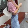 Bolsa Feminina de Nicho Nova 2025 em Formato de Meia-Lua, Personalizada, Bolsa de Ombro Fashion e de Alta Qualidade, Bolsa de Axila, Bolsa Pequena para Mulheres