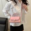 Bolso de Hombro Pequeño Retro Popular para Mujer 2025 Verano Nuevo Bolso de Moda Textura Cierre Bandolera Bolso Cuadrado Pequeño