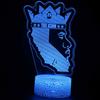 NBA Jordan James jugador de baloncesto serie 3D luz nocturna LED creativa colorida control remoto táctil lámpara de mesa pequeña