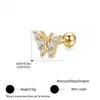 Nuevo Pendiente de Hueso de Oreja con Chapado en Cobre Dorado y Circonita Microincrustada Joyería para Piercing Venta Caliente Estilo de Alta Gama Pendiente de Tachuela Pendiente de Hueso de Oreja