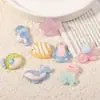 Desenho Animado Série Oceano Transparente Acessórios para Joias DIY Cola de Creme Resina Pequenos Acessórios Grampo de Cabelo Pacote de Material Artesanal