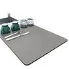 Bandeja Drenante de Color Sólido de Barro Diatomeas para Encimera de Cocina Transfronteriza, Absorbente de Agua, para Hogar, Restaurante, Resistente a Altas Temperaturas, Anti-Quemaduras, Aislamiento Térmico, Secado