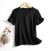 Camiseta de Algodón Mercerizado para Niños Top de Cuello Redondo Agradable al Tacto Fresco de Manga Corta Agradable al Tacto y Cómodo Camiseta Familiar