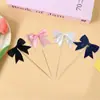 Decoración de Pastel de Lazo Enchufe de Poliéster Nudo Hecho a Mano Enchufe Tema de Cumpleaños Diseño de Fiesta Lazo Tarjeta Pequeña Enchufe