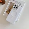 Funda de Silicona Líquida para Teléfono Apple 16Pro con Textura de Piel Macaron, Bordes Rectos, Anti-Huellas Dactilares, Adecuada para iPhone 15 con Adhesión Magnética