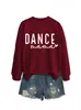 Dance Mama Amazon Ebay Site Independente Casual Simples Versátil Feminino Outono e Inverno Novo Moletom com Gola Redonda