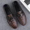 Mocasines Transpirables Antideslizantes de Cuero Genuino para Hombre, Tendencia Otoñal, Suela Suave, Superficie Suave, Zapatos Casuales