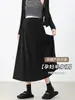 Falda Plisada de Línea A para Maternidad para Primavera y Otoño, Estilo Delgado de Primavera/Verano para Mujeres Petites, Falda de Longitud Media para el Embarazo