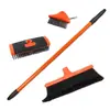 Escova para Tirar Ervas Daninhas Conjunto de Ferramentas de Limpeza para Jardinagem Escova de Arame Multifuncional com Múltiplas Cabeças Escova de Chão Vassoura Quatro em Um
