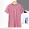 Traje deportivo de verano para mujer de nailon seda de hielo secado rápido alta calidad moda combinable absorbe la humedad transpirable manga corta shorts