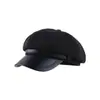 Boina Octagonal para Mujer 2026 Nuevo Estilo Delgado Primavera y Verano Circunferencia de Cabeza Grande Blanca Versátil Adelgazante Gorra de Periódico Pintor