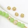 Color Duradero Oro Verdadero 18K Zirconia Perla Crocore Separador Toro Cristal Accesorios Accesorios para Joyería DIY C45