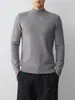 Mo Mai Ke Ropa para Hombre Alta Inteligencia Viaje Diario Color Sólido Suéter Básico para Hombre 26 Estilo Invierno Cuello Medio Alto Tejido para Hombre 22337.