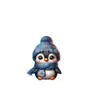 Colgante Transfronterizo de Muñeco de Nieve con Papá Noel, Pendientes de Invierno Acrílicos para Mujer, Lindos Pendientes Planos de Pingüino 4
