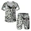 Ropa deportiva de las Fuerzas Ucranianas Traje de Camiseta para Hombre Impresión 3D Manga Corta Ropa Camuflaje Deportes Venta Directa de Fábrica