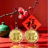 Pingente de celular em ouro puro 999, cordão vermelho que traz sorte, decoração de bolsa, chaveiro criativo cultural corporativo personalização