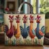 2026 Nueva Serie Transfronteriza de Pollo Estampado Digital Bolso Tote Acolchado de Hombro de Moda