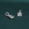 Colgante pequeño de loto estilo chino envejecido mate vintage de plata s925, koi silver brand, cuerda trenzada con cuentas, accesorios de plata