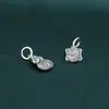 Prata S925 Retrô Fosca Estilo Chinês Antigo Lótus Pingente Pequeno Carpa Medalha de Prata Fio de Contas DIY Acessórios de Prata