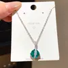 Collar con colgante de diamante geométrico de circón cristalino, moderno y elegante, perfecto para el uso diario, una cadena de clavícula delicada y lujosa