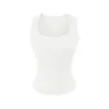 Camisola Sexy de Cuello Cuadrado Espalda Descubierta con Tirantes Anchos para Mujer, Estilo Hot Girl Verano 2026, Se Puede Usar como Ropa Exterior o Interior, Top de Tubo