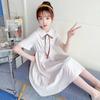 Vestido de Color Sólido para Niñas Vestido de Verano Niños 12 Años 13 Niñas Estudiantes de Secundaria Vestido Japonés Estudiantes de Primaria y Secundaria Falda