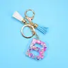Nuevo llavero de borla con letra inglesa, accesorios de resina acrílica, accesorios populares en Europa y Estados Unidos para hombres y mujeres, 26 inglés