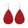 Pendientes Más Vendidos de Amazon 2025, Bestsellers de Comercio Exterior, Accesorios de Cuero, Pendientes de Piel Sintética Estampada de Forma de Gota de Agua Multicolor de Doble Cara