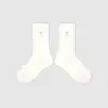 1746 calcetines infantiles al por mayor, calcetines de media caña bordados con lazo, estilo Miu girl, calcetines de algodón sin costuras con puños holgados para niñas