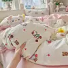 Ropa de Cama de Algodón Puro Clase A Juego de Cuatro Piezas de Algodón Puro Nuevo Estilo 2026 Funda Nórdica 100% Algodón Sábana Plana Sábana Ajustable Juego de Tres Piezas para Dormitorio de Estudiantes 3