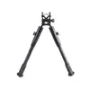 Trípode Táctico de Cabeza Plana de 6 pulgadas Transfronterizo, Varios Soportes Bipod Plegables Metálicos Retráctiles