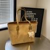 Bolso de mano retro texturizado de gran capacidad para mujer, estilo coreano, moderno, con una sola espalda, 2024