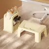 Reposapiés para Oficina en Casa Taburete Masajeador Anticruzar Piernas Altura Ajustable Taburete Auxiliar para Inodoro Taburete para Baño Inodoro