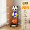 Suporte de Armazenamento para Basquete, Suporte de Armazenamento de Bolas Doméstico, Suporte de Exibição de Múltiplas Camadas, Suporte de Queda de Bolas para Equipamentos Esportivos Internos Infantis