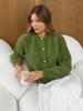 Cárdigan Corto de Punto Transfronterizo para Mujer en Otoño e Invierno, Suéter Holgado y Relajado de Imitación Visón de Manga Larga, Top y Chaqueta Estilo Occidental