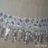 Malla de ropa de alta calidad de 13 cm de ancho, bordado de cuentas, lentejuelas, encaje de borlas, accesorios para cortinas de hogar DIY