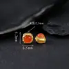Plata de ley S925 chapada en oro de 24 quilates en toda la superficie, accesorio de joyería DIY de gota color cereza rojo sur, colgante de cuenta barril clásico retro