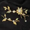 Botones de cierre de cheongsam originales hechos a mano, botones florales de perlas de alta gama, accesorios de botones decorativos estilo clásico Hanfu