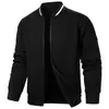 Nueva Sudadera Chaqueta con Cremallera y Cuello Alto para Hombre Cardigan Jacquard Casual para Hombre