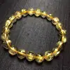 Pulsera de cristal de titanio natural de Brasil pulsera de cristal de pelo dorado natural pulsera de cristal de pelo dorado ojo de gato soporte de venta al por mayor identificación