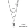 Colar Empilhado de Aço Titânio Dupla Camada Chuni Feminino Ins Design de Nicho Corrente de Suéter Tendência Acessórios Longos para Suéter