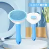 Peine para Gatos Peine para Eliminar Pelo de Mascotas Herramienta de Aseo para Gatos Peine Automático para Soltar Pelo Aguja Fina Desenredante Peine para Mascotas con Botón de Soltar Pelo