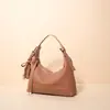 Bolso de Hombro de Cuero de Vaca de Primera Capa Personalizado de Fábrica Togo para Mujer, Bolso Cruzado de Gran Capacidad, Bolso de Mano Simple y Elegante con Forma de Empanadilla para Mujer