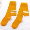 Meias 3/4 Outono e Inverno Femininas Meias Longas Primavera e Outono Estilo College Japonês Coreano Meias de Cano Alto Meias de Futebol