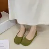 2026 Nuevos Mocasines de Gamuza Retro de Punta Redonda de Corte Bajo para Mujer, Casual Francés Versátil, Suela Suave, Slip-on