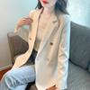 Blazer Sexy para Mulheres Primavera Casual Pequeno Solto Slim Top de Terno 2024 Novo Estilo