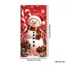 Capa de porta de laço de Natal 2026 mais vendida transfronteiriça tecido decorativo para férias de Natal bandeira de tecido para pendurar na porta externa